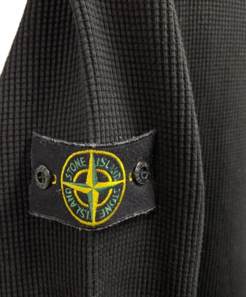 STONE ISLAND（ストーンアイランド）STONE ISLAND (ストーンアイランド) ワッフルクルーネックスウェット ブラック サイズ:Mの古着・服飾アイテム
