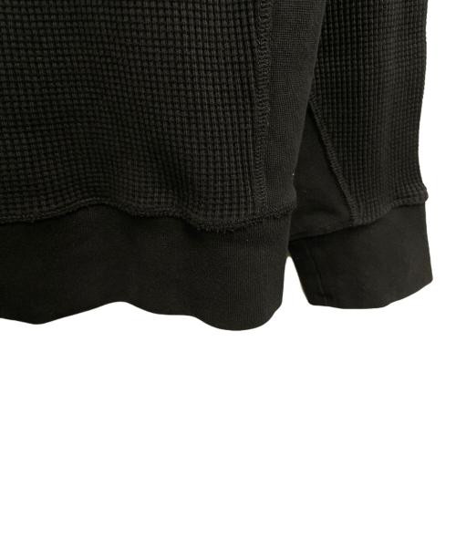 STONE ISLAND（ストーンアイランド）STONE ISLAND (ストーンアイランド) ワッフルクルーネックスウェット ブラック サイズ:Mの古着・服飾アイテム