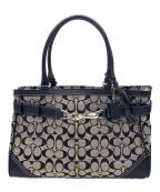 COACHコーチ）の古着「トートバッグ / シグネチャー」｜グレー×ブラック