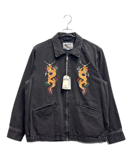 HOUSTON（ヒューストン）HOUSTON (ヒューストン) デニムジャケット グレー サイズ:XLの古着・服飾アイテム