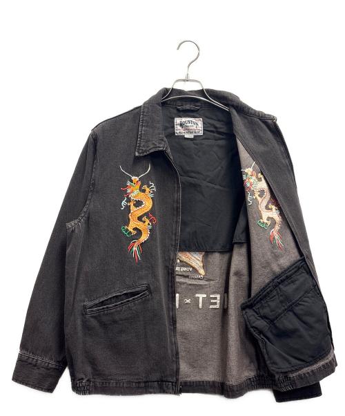 HOUSTON（ヒューストン）HOUSTON (ヒューストン) デニムジャケット グレー サイズ:XLの古着・服飾アイテム