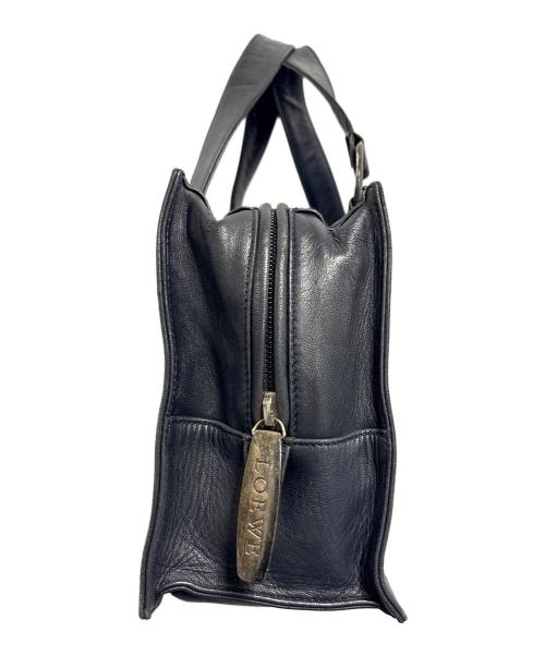 LOEWE（ロエベ）LOEWE (ロエベ) レザーハンドバッグ ブラックの古着・服飾アイテム