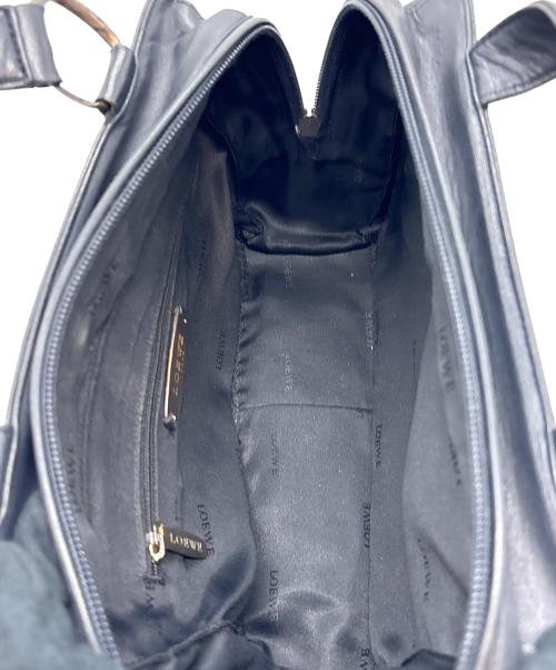 LOEWE（ロエベ）LOEWE (ロエベ) レザーハンドバッグ ブラックの古着・服飾アイテム