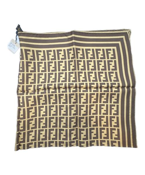 FENDI（フェンディ）FENDI (フェンディ) シルクスカーフ ブラウンの古着・服飾アイテム