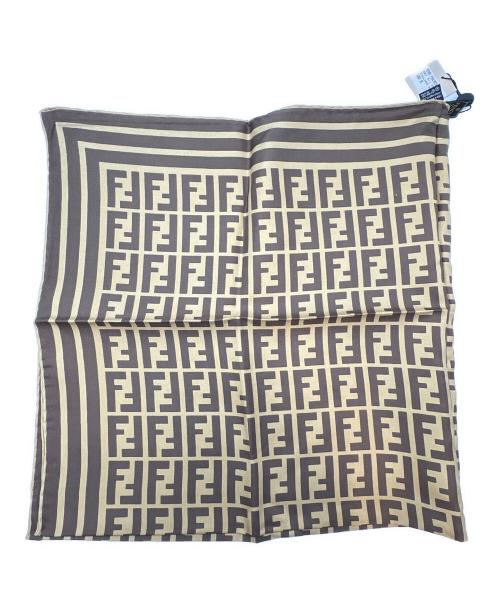 FENDI（フェンディ）FENDI (フェンディ) シルクスカーフ ブラウンの古着・服飾アイテム