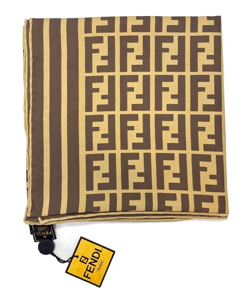 FENDI（フェンディ）FENDI (フェンディ) シルクスカーフ ブラウンの古着・服飾アイテム