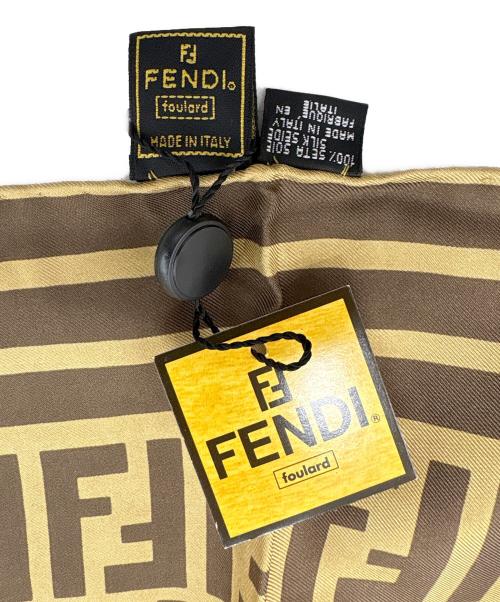 FENDI（フェンディ）FENDI (フェンディ) シルクスカーフ ブラウンの古着・服飾アイテム