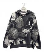 JORDANジョーダン）の古着「MVPプリンテッドフリースプルオーバーパーカー」｜ブラック