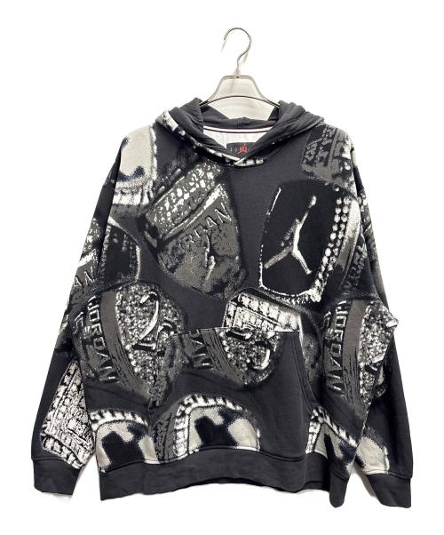 JORDAN（ジョーダン）JORDAN (ジョーダン) MVPプリンテッドフリースプルオーバーパーカー ブラック サイズ:XXLの古着・服飾アイテム