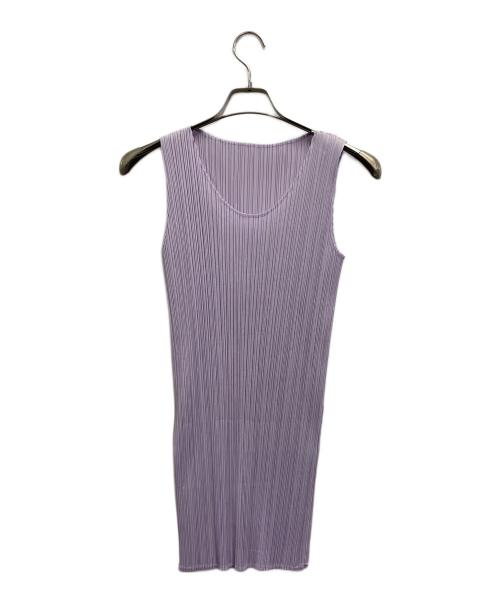 PLEATS PLEASE（プリーツプリーズ）PLEATS PLEASE (プリーツプリーズ) ノースリーブ・キャミソールワンピース ラベンダー サイズ:サイズ　３の古着・服飾アイテム