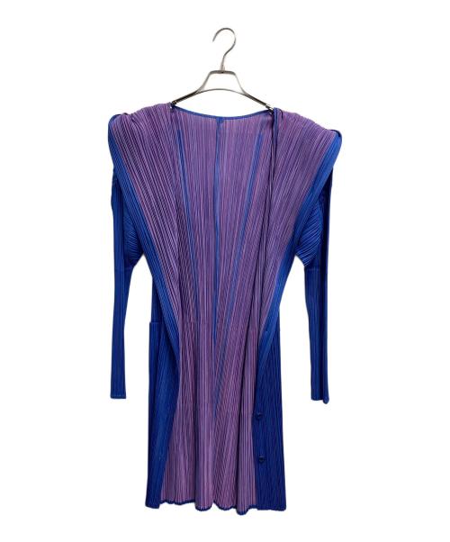 PLEATS PLEASE（プリーツプリーズ）PLEATS PLEASE (プリーツプリーズ) 薄手カーディガン ブルー サイズ:サイズ　4の古着・服飾アイテム