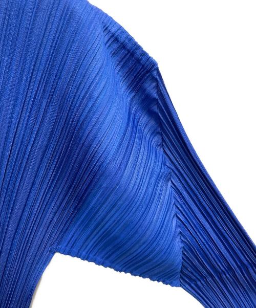 PLEATS PLEASE（プリーツプリーズ）PLEATS PLEASE (プリーツプリーズ) 薄手カーディガン ブルー サイズ:サイズ　4の古着・服飾アイテム