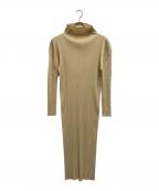 PLEATS PLEASEプリーツプリーズ）の古着「長袖ワンピース」｜ベージュ