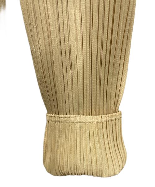 PLEATS PLEASE（プリーツプリーズ）PLEATS PLEASE (プリーツプリーズ) 長袖ワンピース ベージュ サイズ:サイズ　4の古着・服飾アイテム