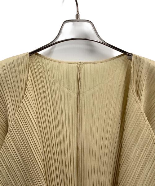 PLEATS PLEASE（プリーツプリーズ）PLEATS PLEASE (プリーツプリーズ) ロングカーディガン ベージュ サイズ:サイズ4の古着・服飾アイテム