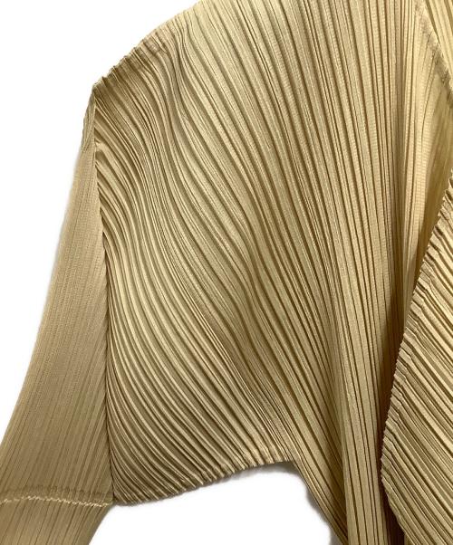 PLEATS PLEASE（プリーツプリーズ）PLEATS PLEASE (プリーツプリーズ) ロングカーディガン ベージュ サイズ:サイズ4の古着・服飾アイテム