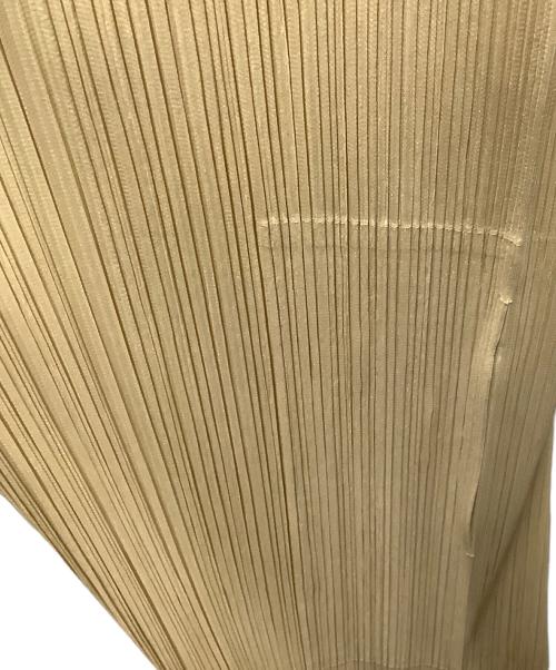 PLEATS PLEASE（プリーツプリーズ）PLEATS PLEASE (プリーツプリーズ) ロングカーディガン ベージュ サイズ:サイズ4の古着・服飾アイテム