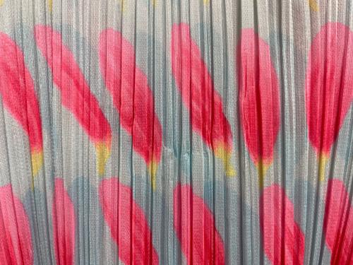 PLEATS PLEASE（プリーツプリーズ）PLEATS PLEASE (プリーツプリーズ) 半袖シャツ ブルー×ピンク サイズ:サイズ　4の古着・服飾アイテム