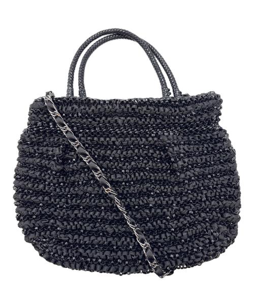 ANTEPRIMA（アンテプリマ）ANTEPRIMA (アンテプリマ) リボン付ワイヤーバッグ ブラックの古着・服飾アイテム