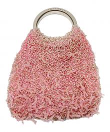 ANTEPRIMA（アンテプリマ）の古着「ビーズリボンワイヤーバッグ」｜ライトピンク