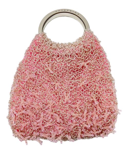 ANTEPRIMA（アンテプリマ）ANTEPRIMA (アンテプリマ) ビーズリボンワイヤーバッグ ライトピンクの古着・服飾アイテム