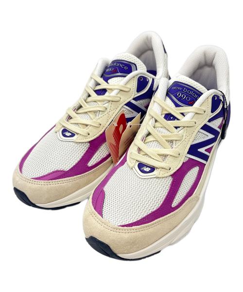 NEW BALANCE（ニューバランス）NEW BALANCE (ニューバランス) スニーカー ホワイト×パープル サイズ:US 9 1/2の古着・服飾アイテム