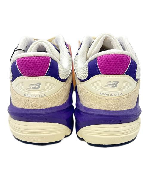 NEW BALANCE（ニューバランス）NEW BALANCE (ニューバランス) スニーカー ホワイト×パープル サイズ:US 9 1/2の古着・服飾アイテム