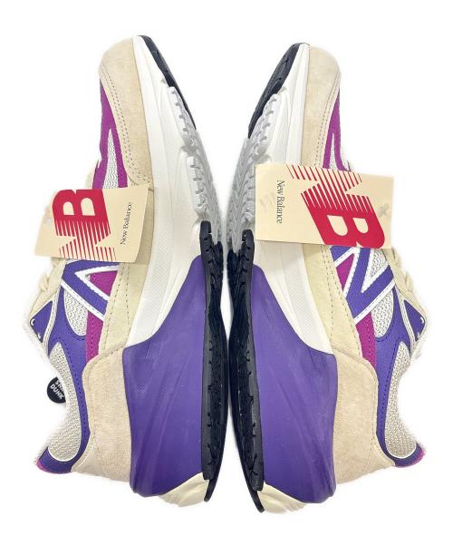 NEW BALANCE（ニューバランス）NEW BALANCE (ニューバランス) スニーカー ホワイト×パープル サイズ:US 9 1/2の古着・服飾アイテム