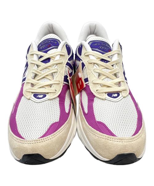 NEW BALANCE（ニューバランス）NEW BALANCE (ニューバランス) スニーカー ホワイト×パープル サイズ:US 9 1/2の古着・服飾アイテム