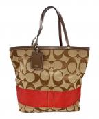 COACHコーチ）の古着「バッグ」｜レッド×ブラウン