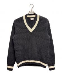 MONCLER（モンクレール）の古着「セーター」｜グレー×ホワイト