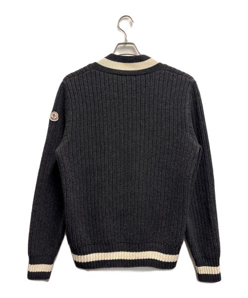 MONCLER（モンクレール）MONCLER (モンクレール) セーター グレー×ホワイト サイズ:Mの古着・服飾アイテム