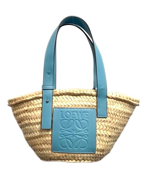 LOEWE（ロエベ）LOEWE (ロエベ) バスケットスモール ブラウン×スカイブルーの古着・服飾アイテム