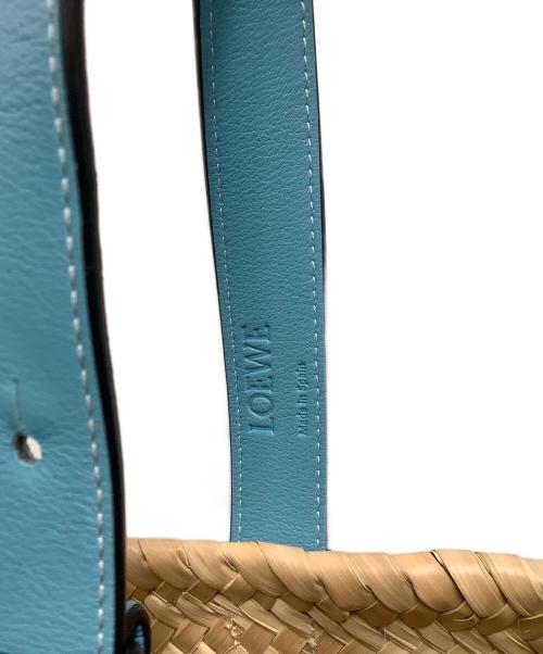 LOEWE（ロエベ）LOEWE (ロエベ) バスケットスモール ブラウン×スカイブルーの古着・服飾アイテム