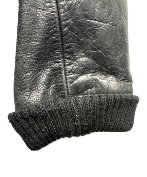 MEN'S BIGI（メンズビギ）MEN'S BIGI (メンズビギ) レザージャケット ブラック サイズ:4の古着・服飾アイテム