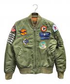 ALPHAアルファ）の古着「フライトジャケット」｜オリーブ