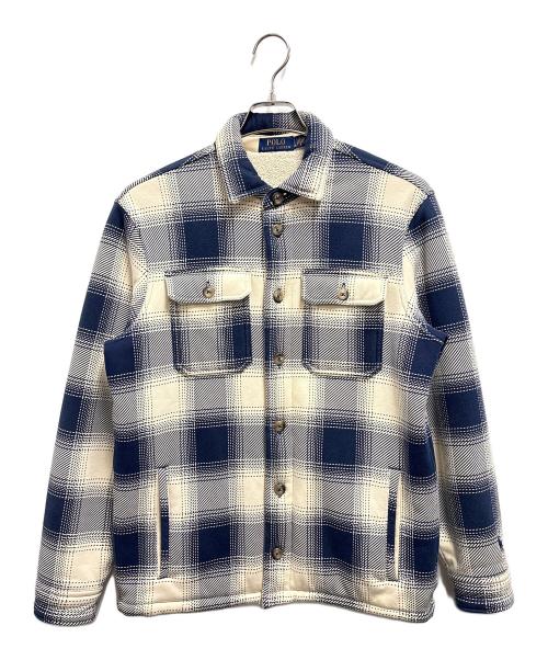 POLO RALPH LAUREN（ポロ・ラルフローレン）POLO RALPH LAUREN (ポロ・ラルフローレン) 裏ボアジャケット ネイビー×ホワイト サイズ:Sの古着・服飾アイテム