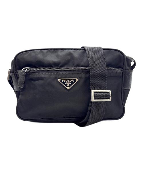 PRADA（プラダ）PRADA (プラダ) ナイロンショルダーバッグ ブラックの古着・服飾アイテム