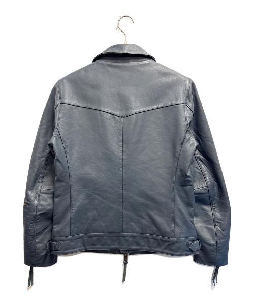 Haruf（ハルフ）Haruf (ハルフ) レザージャケット グレー サイズ:LLの古着・服飾アイテム