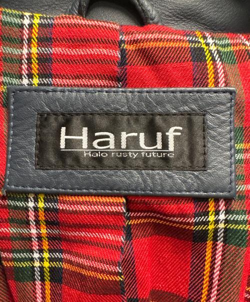 Haruf（ハルフ）Haruf (ハルフ) レザージャケット グレー サイズ:LLの古着・服飾アイテム