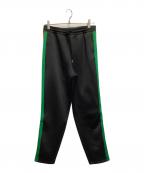 GUCCIグッチ）の古着「ライトネオプレン ジョギングパンツ」｜ブラック×グリーン×レッド