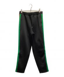 GUCCI（グッチ）の古着「ライトネオプレン ジョギングパンツ」｜ブラック×グリーン×レッド