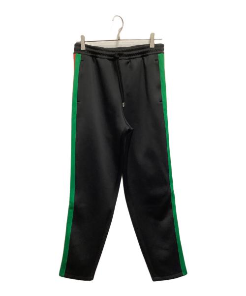 GUCCI（グッチ）GUCCI (グッチ) ライトネオプレン ジョギングパンツ ブラック×グリーン×レッド サイズ:Sの古着・服飾アイテム