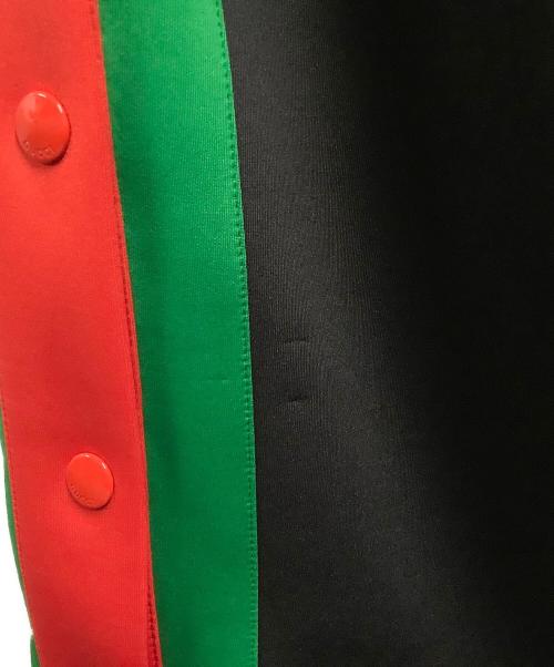 GUCCI（グッチ）GUCCI (グッチ) ライトネオプレン ジョギングパンツ ブラック×グリーン×レッド サイズ:Sの古着・服飾アイテム