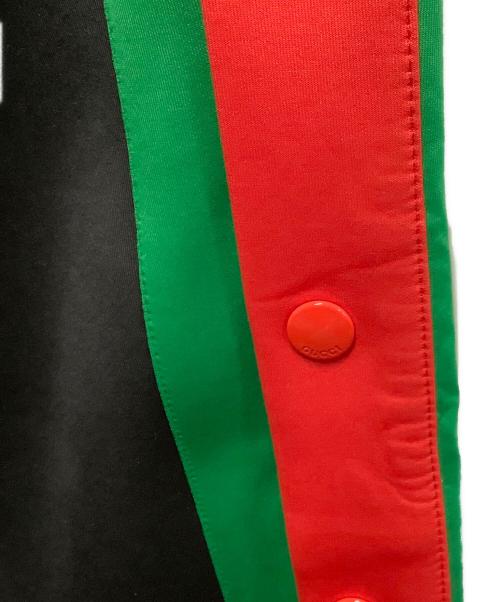 GUCCI（グッチ）GUCCI (グッチ) ライトネオプレン ジョギングパンツ ブラック×グリーン×レッド サイズ:Sの古着・服飾アイテム