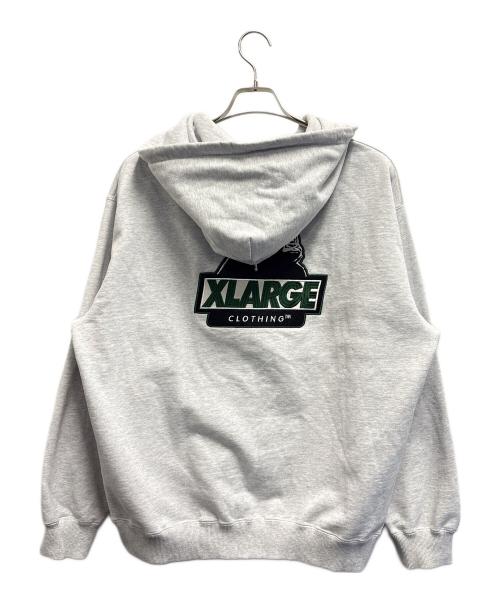 X-LARGE（エクストララージ）X-LARGE (エクストララージ) ジップパーカー / SLANTED OG ZIP HOODED SWEATSHIRT グレー サイズ:XLの古着・服飾アイテム