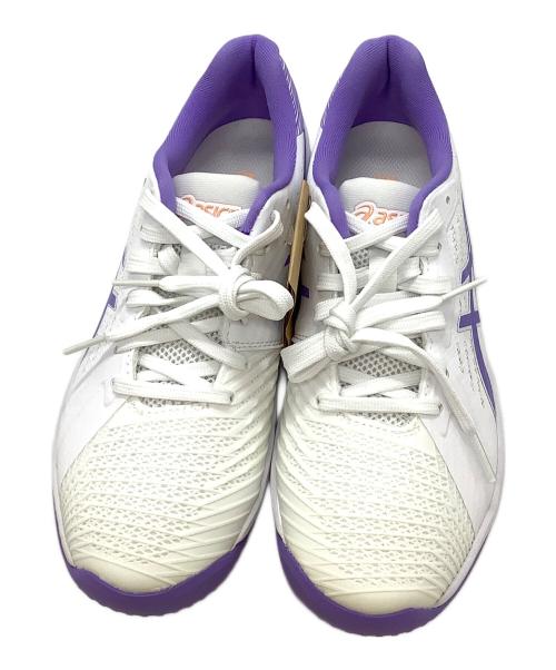 asics（アシックス）asics (アシックス) テニスシューズ ホワイト×ラベンダー サイズ:23.5cmの古着・服飾アイテム
