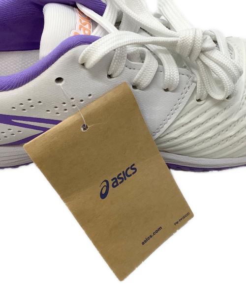 asics（アシックス）asics (アシックス) テニスシューズ ホワイト×ラベンダー サイズ:23.5cmの古着・服飾アイテム