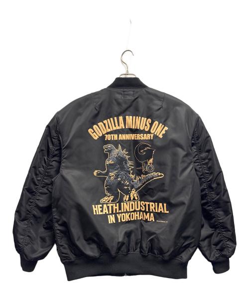 HEATH（ヒース）HEATH (ヒース) MA-1ジャケット / ゴジラ-1.0 コラボモデル ブラック サイズ:XLの古着・服飾アイテム