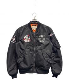 AVIREX（アヴィレックス）の古着「MA-1ジャケット / TOPHATTERS」｜ブラック